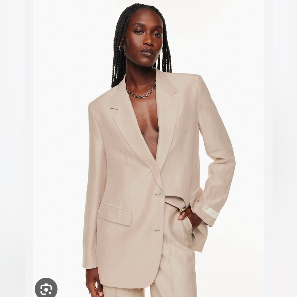 Agency Linen Blazer Kasha Taupe Size XXS